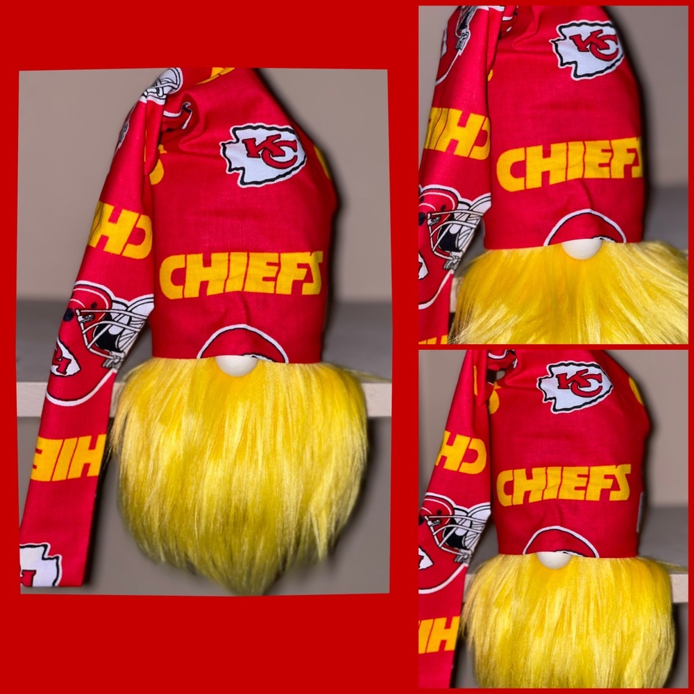 🏈 Handmade Kansas City Chiefs NFL Football Gnome